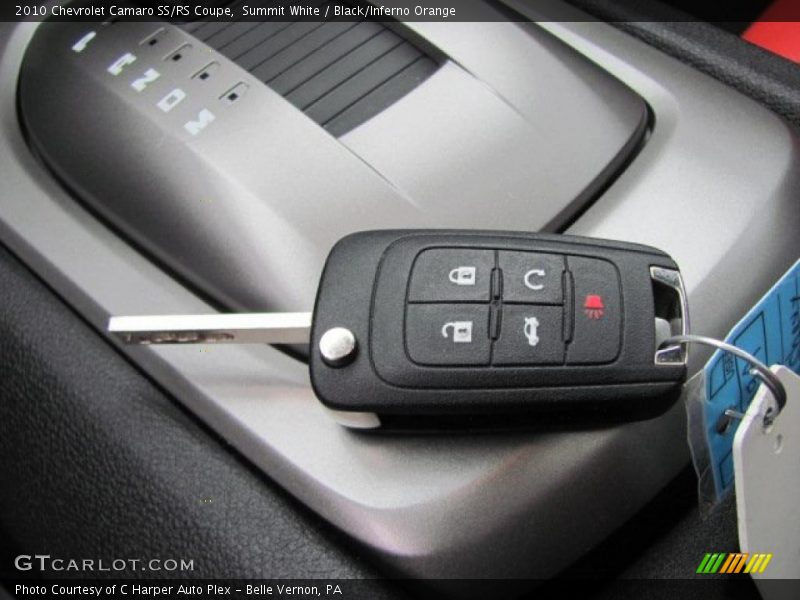 Summit White / Black/Inferno Orange 2010 Chevrolet Camaro SS/RS Coupe