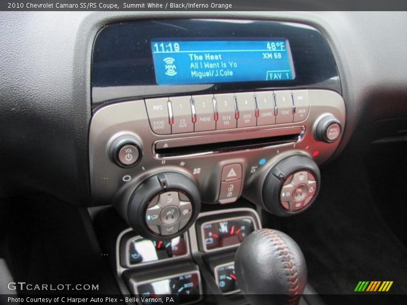 Summit White / Black/Inferno Orange 2010 Chevrolet Camaro SS/RS Coupe