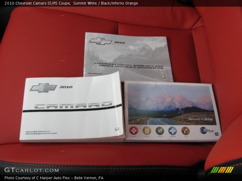 Summit White / Black/Inferno Orange 2010 Chevrolet Camaro SS/RS Coupe