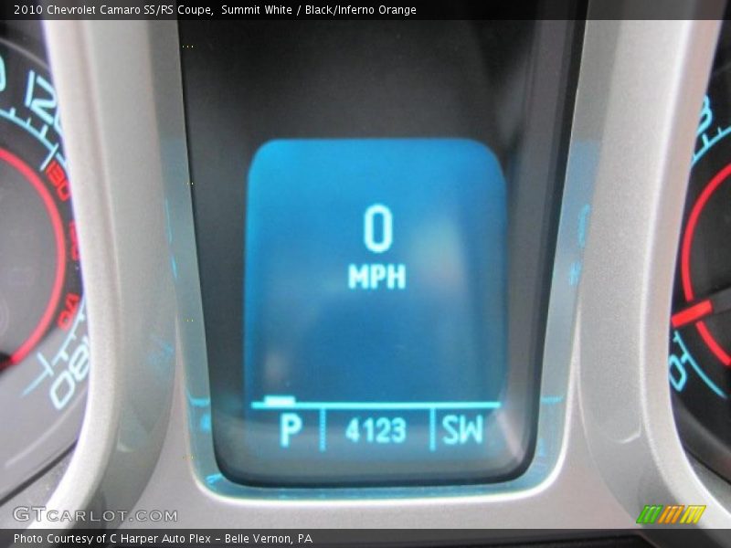 Summit White / Black/Inferno Orange 2010 Chevrolet Camaro SS/RS Coupe