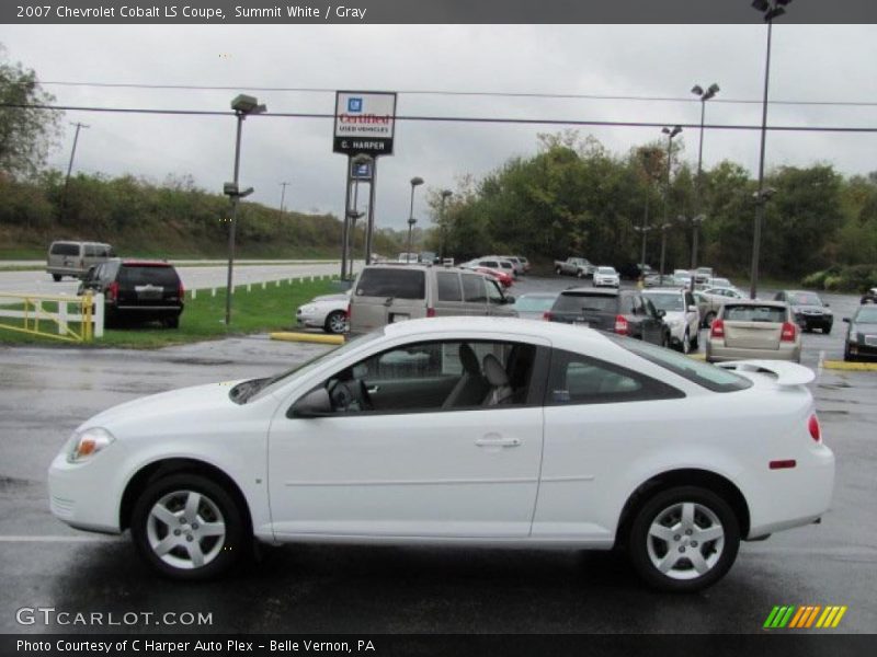 Summit White / Gray 2007 Chevrolet Cobalt LS Coupe