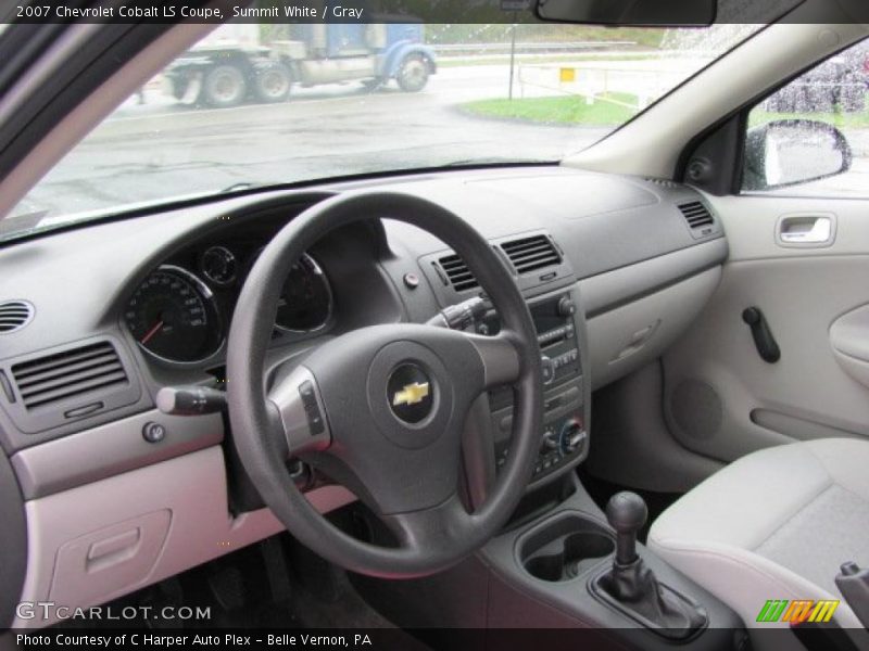 Summit White / Gray 2007 Chevrolet Cobalt LS Coupe