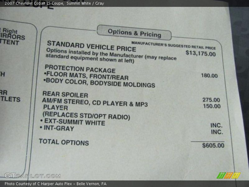 Summit White / Gray 2007 Chevrolet Cobalt LS Coupe
