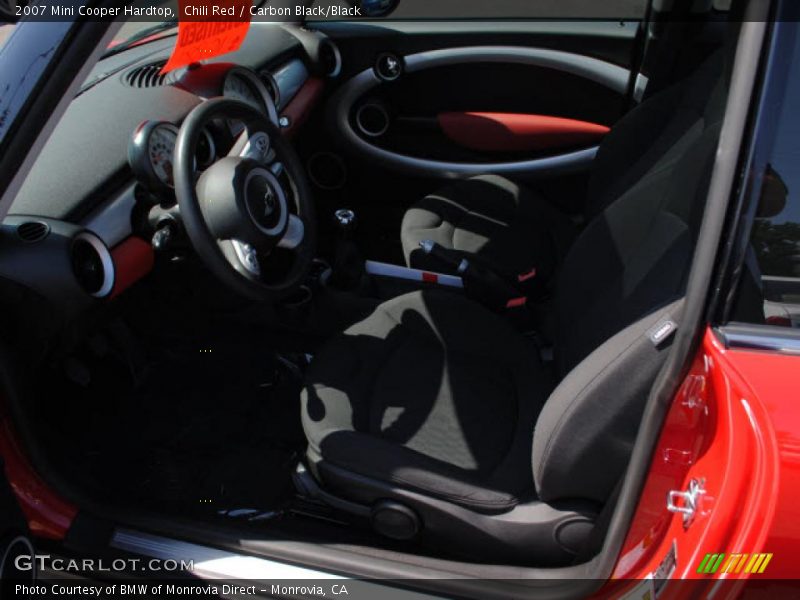 Chili Red / Carbon Black/Black 2007 Mini Cooper Hardtop