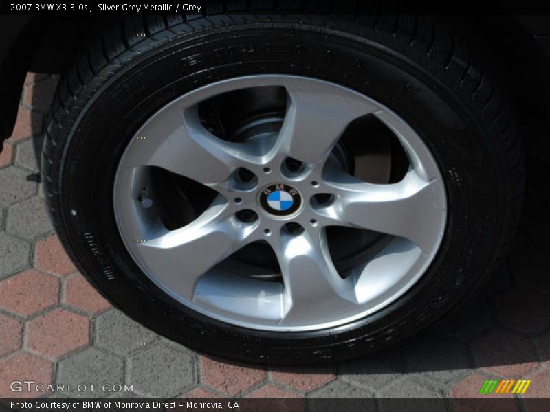 Silver Grey Metallic / Grey 2007 BMW X3 3.0si