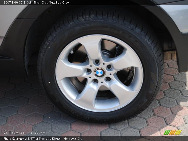 Silver Grey Metallic / Grey 2007 BMW X3 3.0si