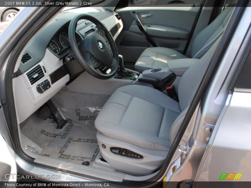Silver Grey Metallic / Grey 2007 BMW X3 3.0si