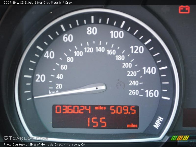 Silver Grey Metallic / Grey 2007 BMW X3 3.0si