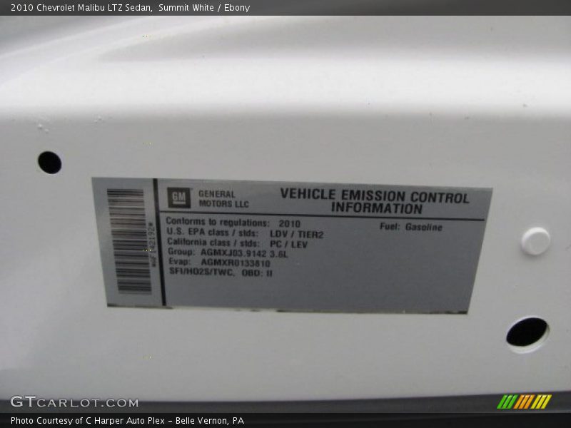 Summit White / Ebony 2010 Chevrolet Malibu LTZ Sedan