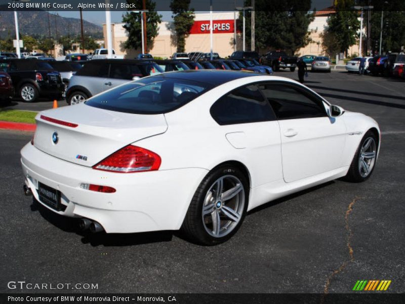 Alpine White / Black 2008 BMW M6 Coupe