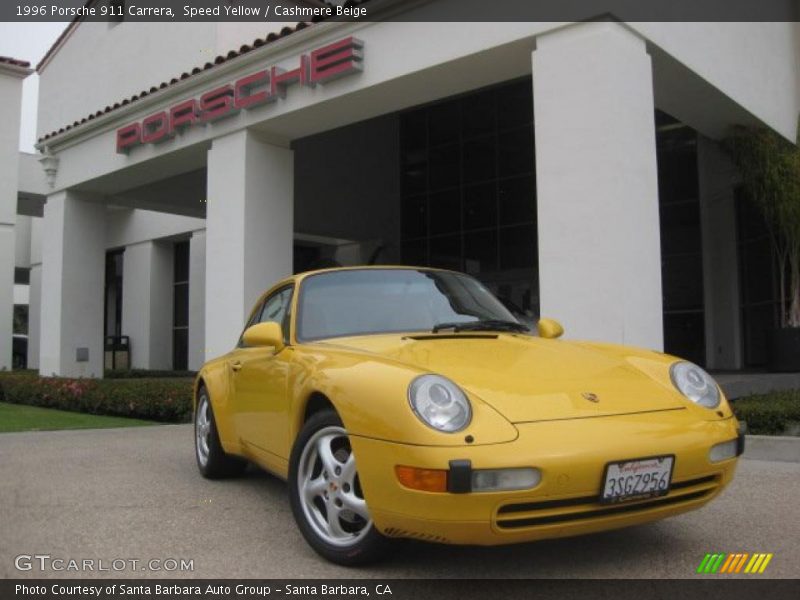 Speed Yellow / Cashmere Beige 1996 Porsche 911 Carrera