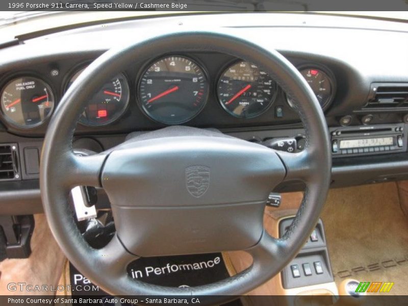 Speed Yellow / Cashmere Beige 1996 Porsche 911 Carrera