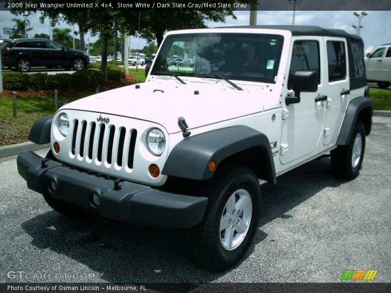 Stone White / Dark Slate Gray/Med Slate Gray 2008 Jeep Wrangler Unlimited X 4x4
