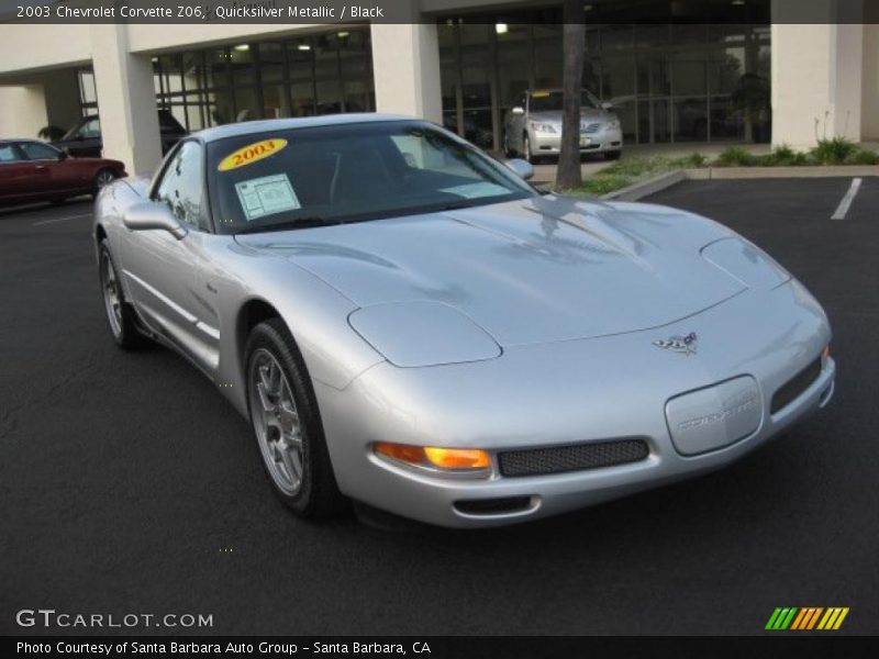 Quicksilver Metallic / Black 2003 Chevrolet Corvette Z06