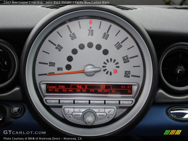 Astro Black Metallic / Pacific Blue/Carbon Black 2007 Mini Cooper S Hardtop