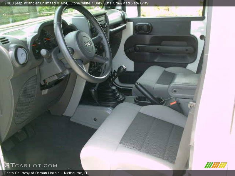 Stone White / Dark Slate Gray/Med Slate Gray 2008 Jeep Wrangler Unlimited X 4x4
