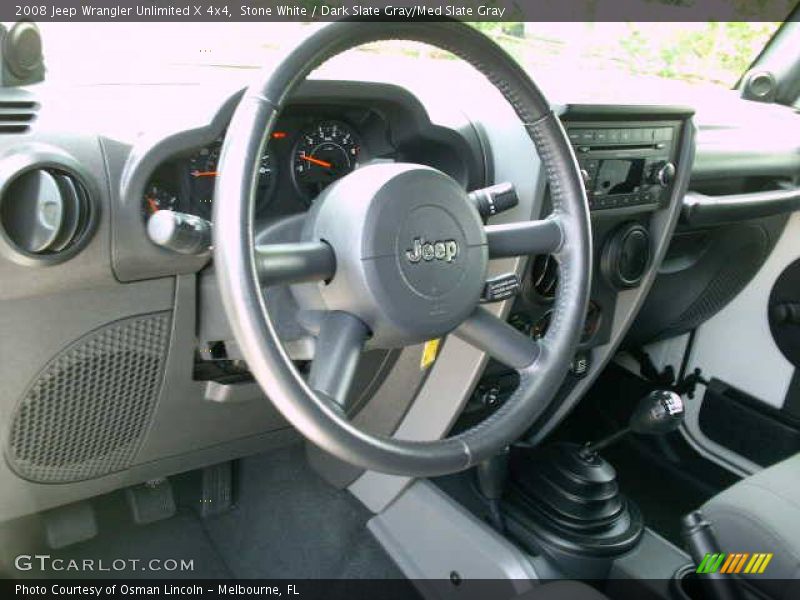 Stone White / Dark Slate Gray/Med Slate Gray 2008 Jeep Wrangler Unlimited X 4x4