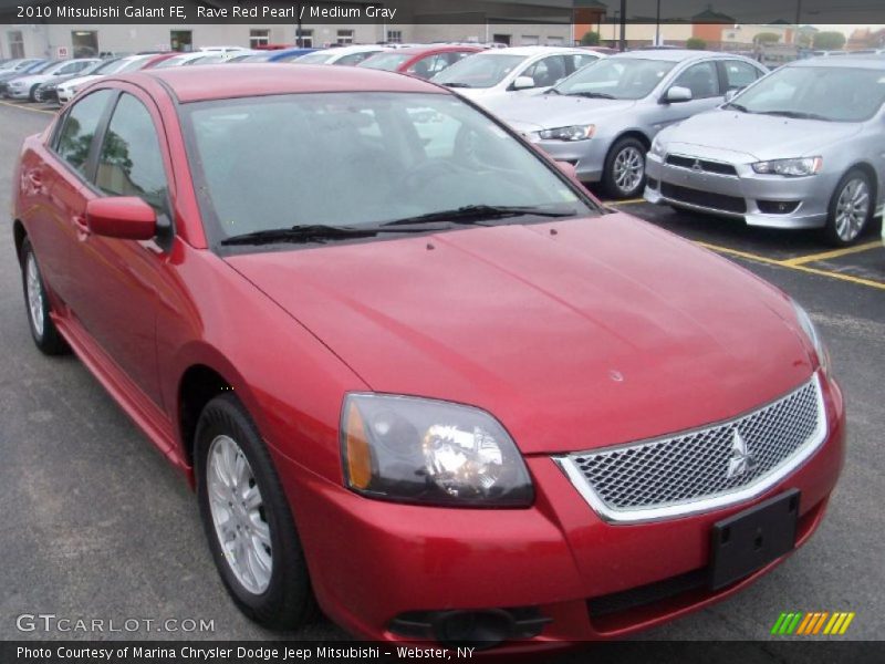 Rave Red Pearl / Medium Gray 2010 Mitsubishi Galant FE