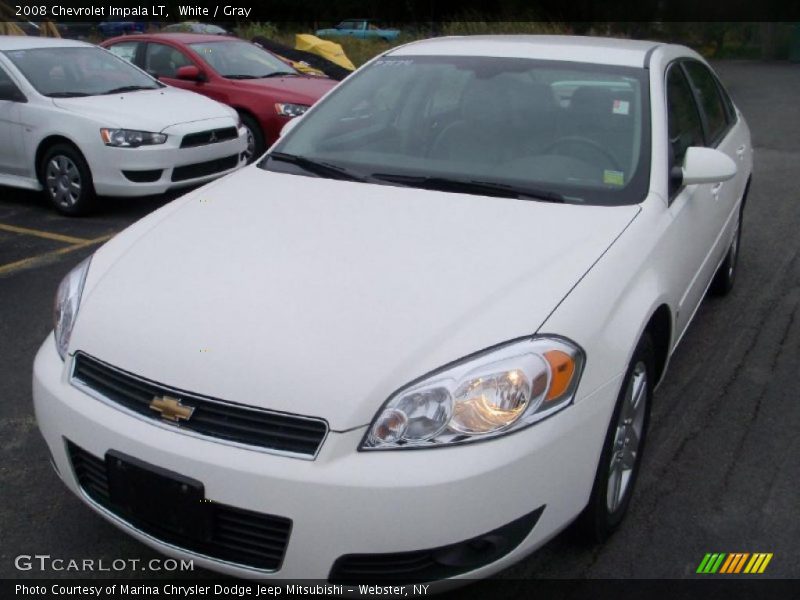 White / Gray 2008 Chevrolet Impala LT