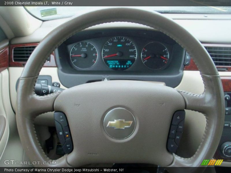 White / Gray 2008 Chevrolet Impala LT