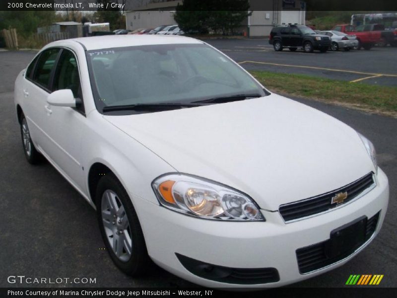 White / Gray 2008 Chevrolet Impala LT