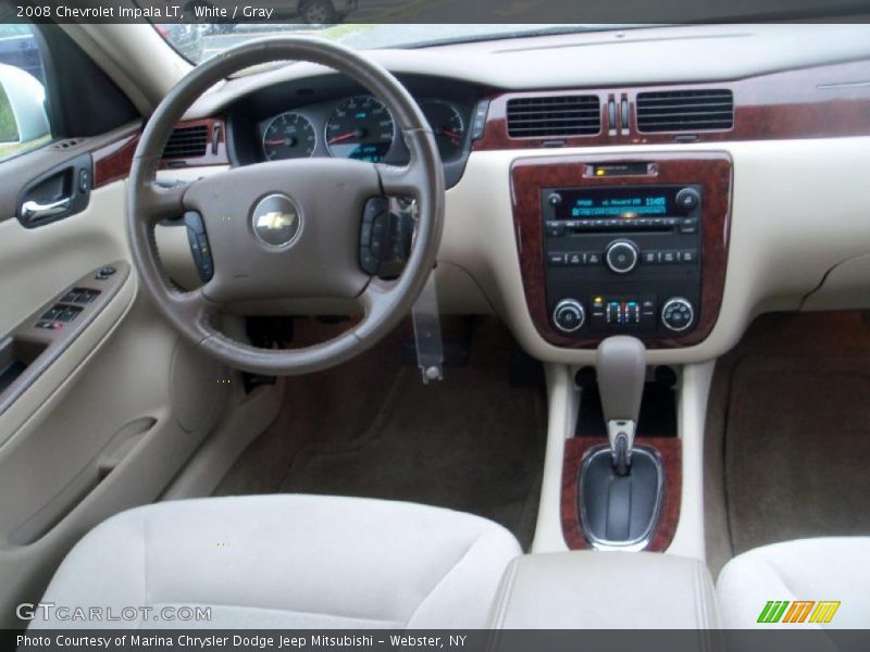 White / Gray 2008 Chevrolet Impala LT