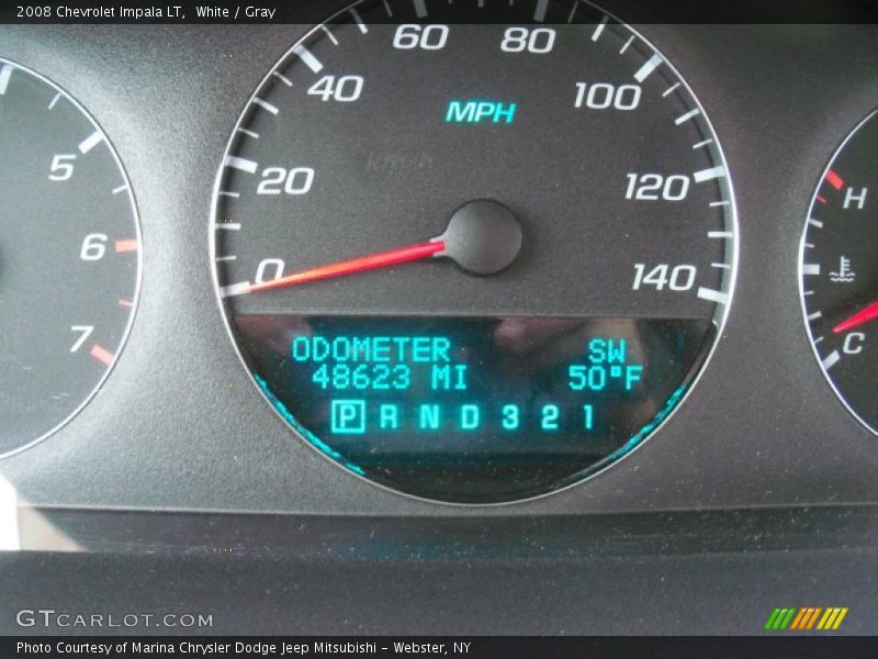 White / Gray 2008 Chevrolet Impala LT