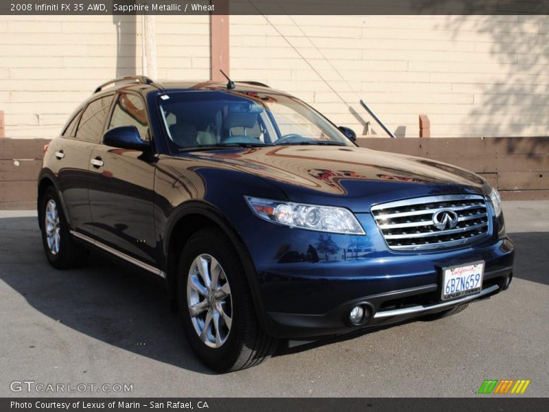 Sapphire Metallic / Wheat 2008 Infiniti FX 35 AWD