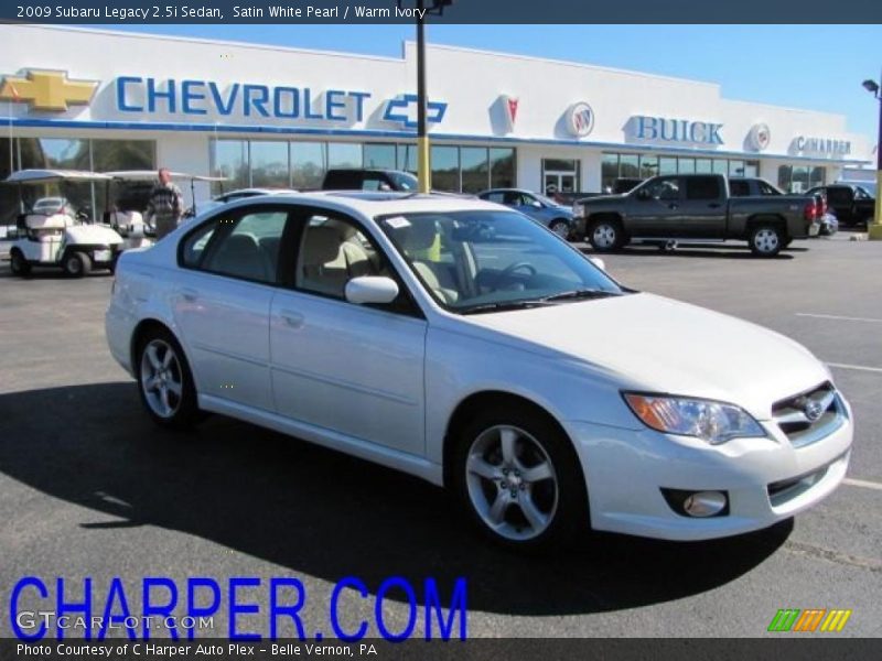 Satin White Pearl / Warm Ivory 2009 Subaru Legacy 2.5i Sedan