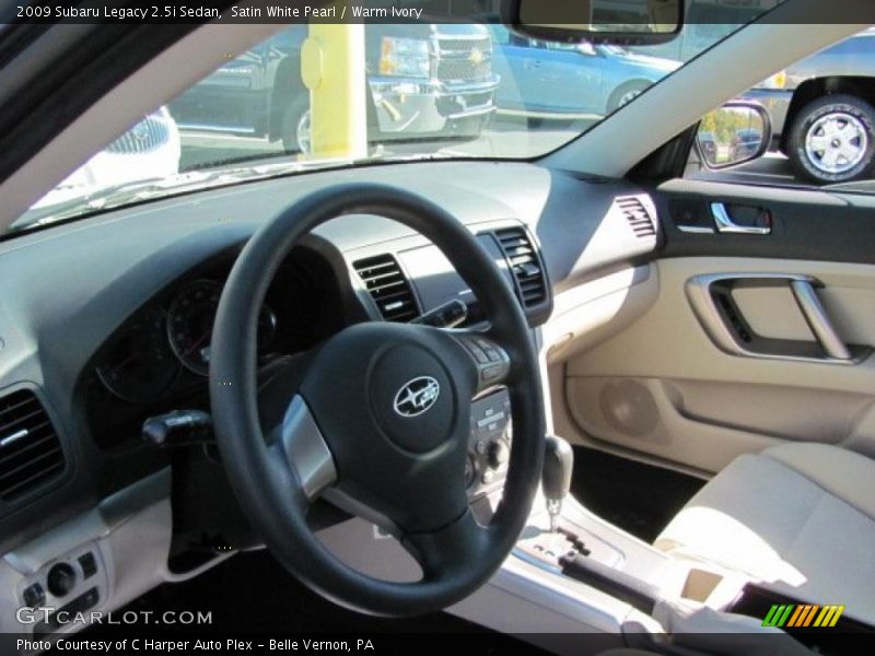 Satin White Pearl / Warm Ivory 2009 Subaru Legacy 2.5i Sedan