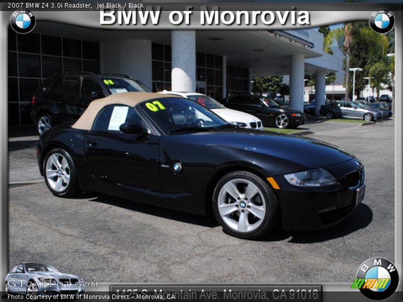 Jet Black / Black 2007 BMW Z4 3.0i Roadster