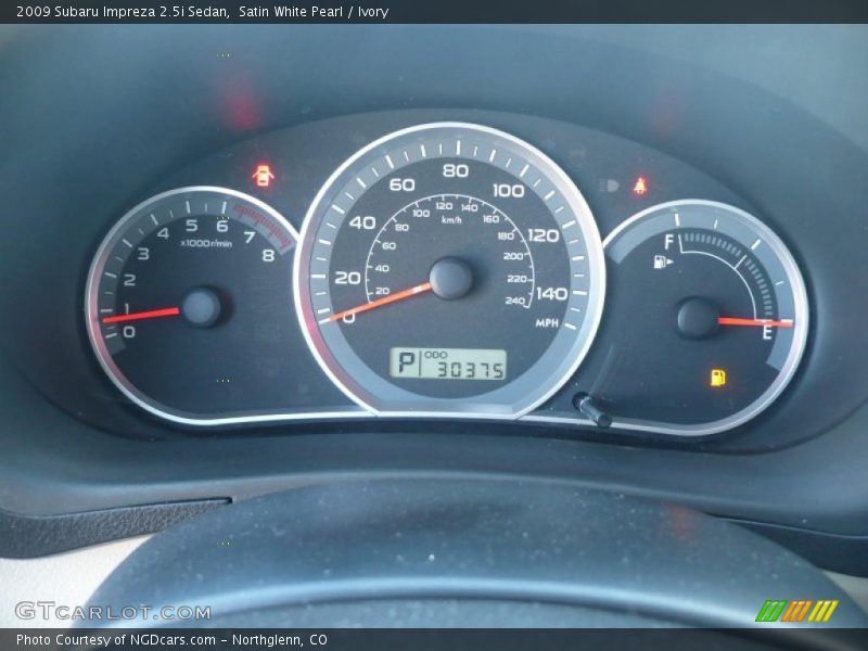 Satin White Pearl / Ivory 2009 Subaru Impreza 2.5i Sedan