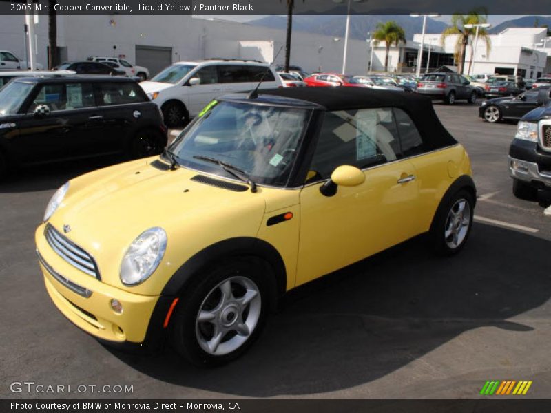 Liquid Yellow / Panther Black 2005 Mini Cooper Convertible