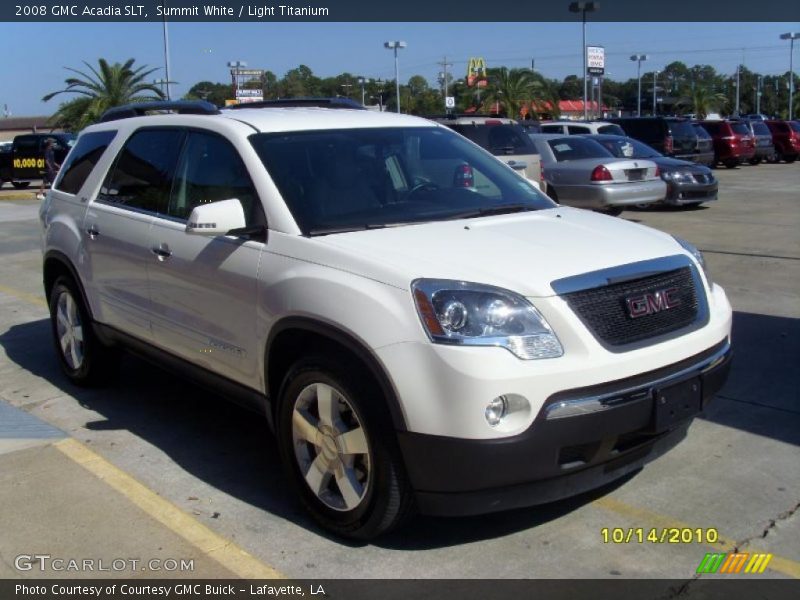 Summit White / Light Titanium 2008 GMC Acadia SLT