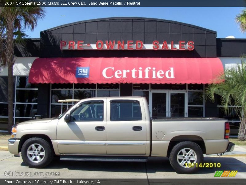 Sand Beige Metallic / Neutral 2007 GMC Sierra 1500 Classic SLE Crew Cab