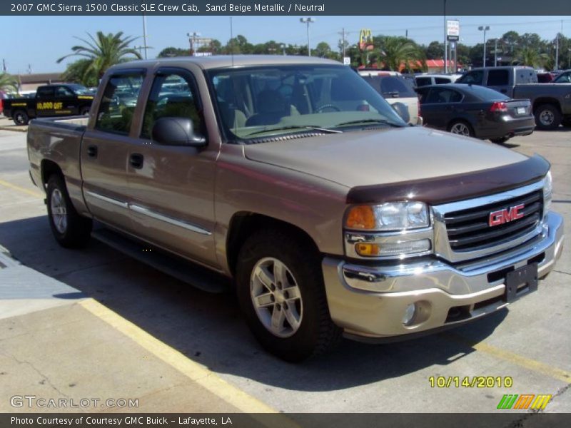Sand Beige Metallic / Neutral 2007 GMC Sierra 1500 Classic SLE Crew Cab