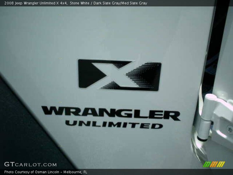 Stone White / Dark Slate Gray/Med Slate Gray 2008 Jeep Wrangler Unlimited X 4x4