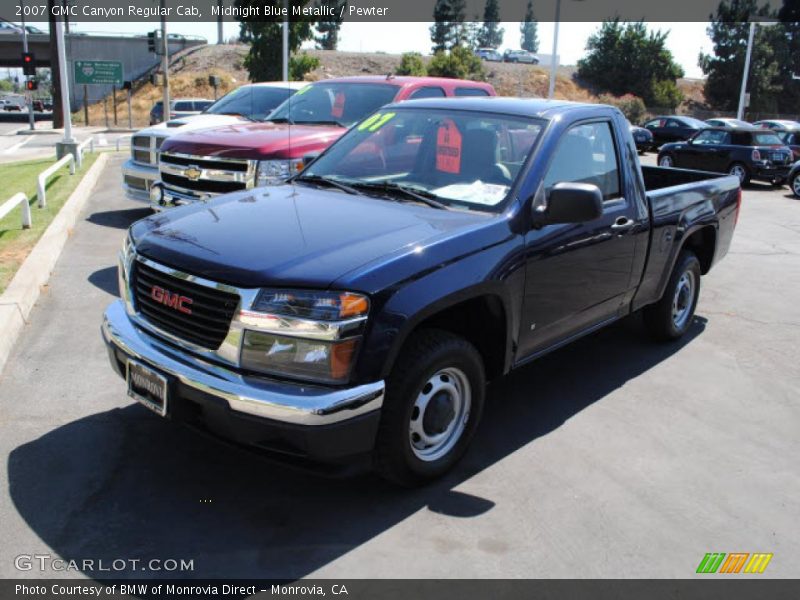 Midnight Blue Metallic / Pewter 2007 GMC Canyon Regular Cab