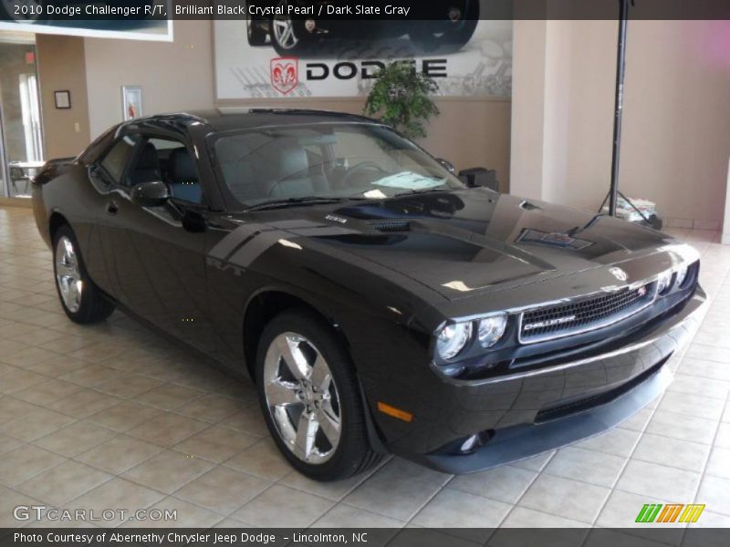 Brilliant Black Crystal Pearl / Dark Slate Gray 2010 Dodge Challenger R/T
