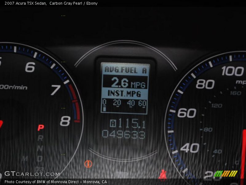 Carbon Gray Pearl / Ebony 2007 Acura TSX Sedan