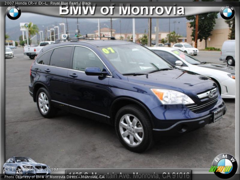 Royal Blue Pearl / Black 2007 Honda CR-V EX-L
