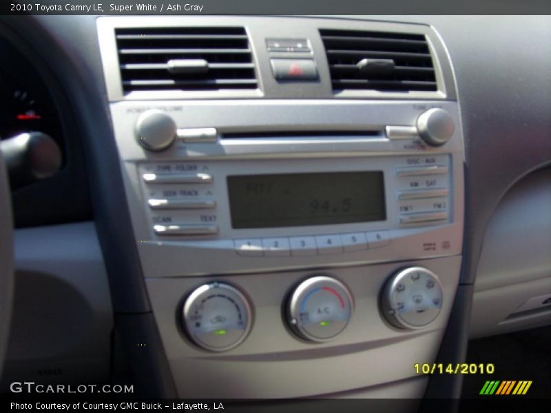 Super White / Ash Gray 2010 Toyota Camry LE