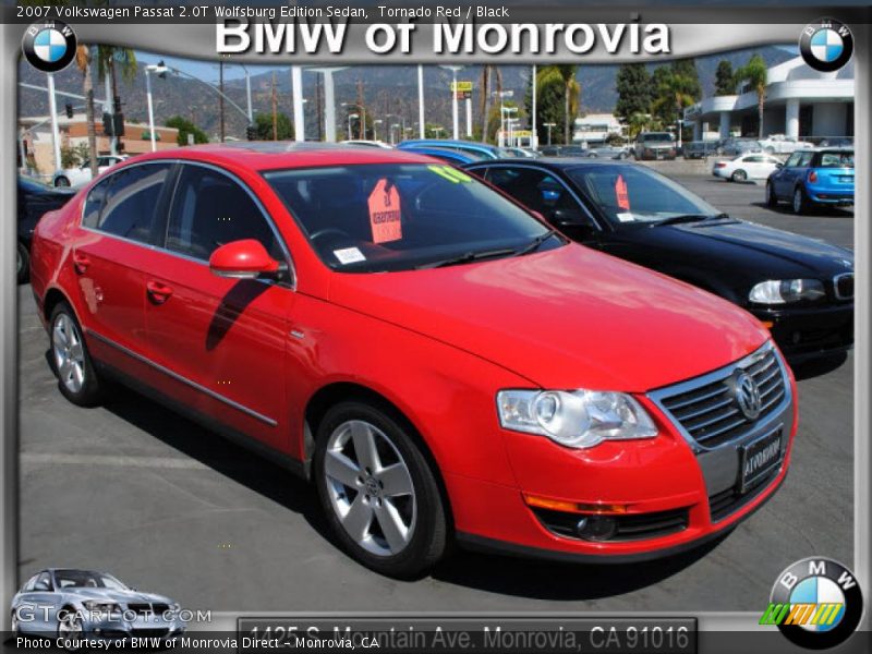 Tornado Red / Black 2007 Volkswagen Passat 2.0T Wolfsburg Edition Sedan