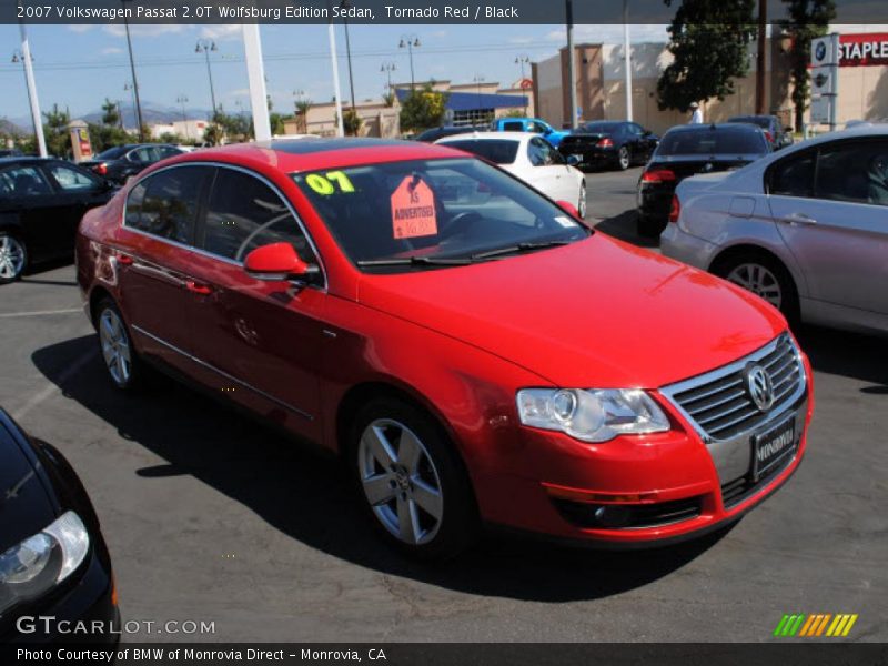 Tornado Red / Black 2007 Volkswagen Passat 2.0T Wolfsburg Edition Sedan