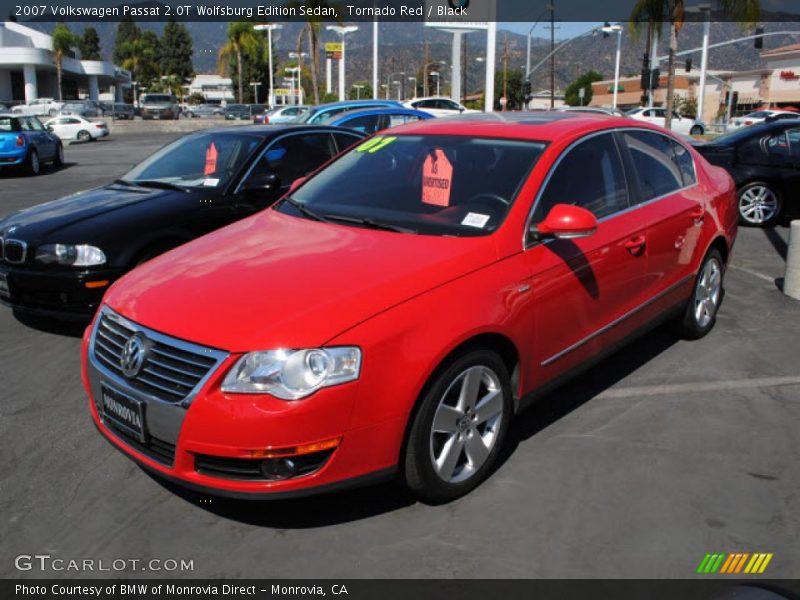 Tornado Red / Black 2007 Volkswagen Passat 2.0T Wolfsburg Edition Sedan