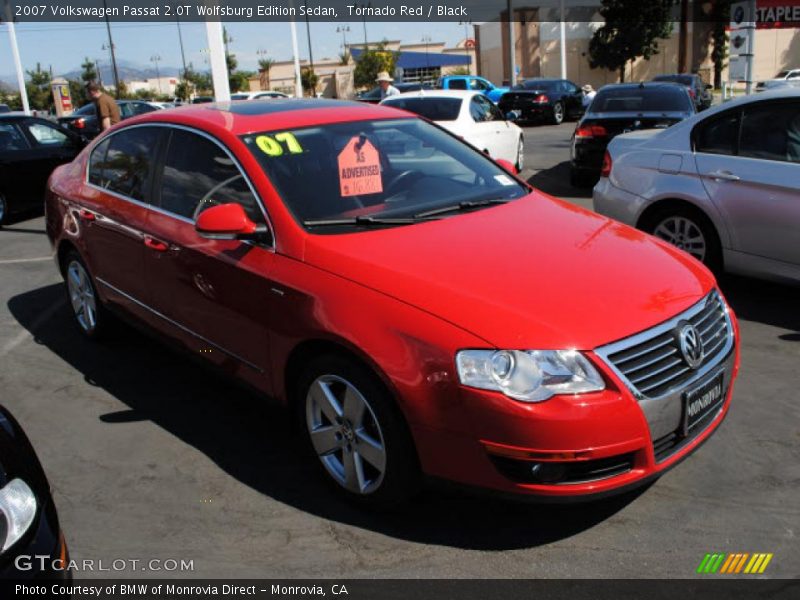 Tornado Red / Black 2007 Volkswagen Passat 2.0T Wolfsburg Edition Sedan