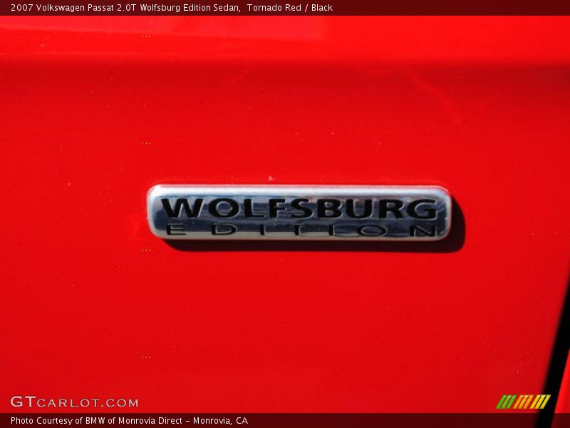Tornado Red / Black 2007 Volkswagen Passat 2.0T Wolfsburg Edition Sedan