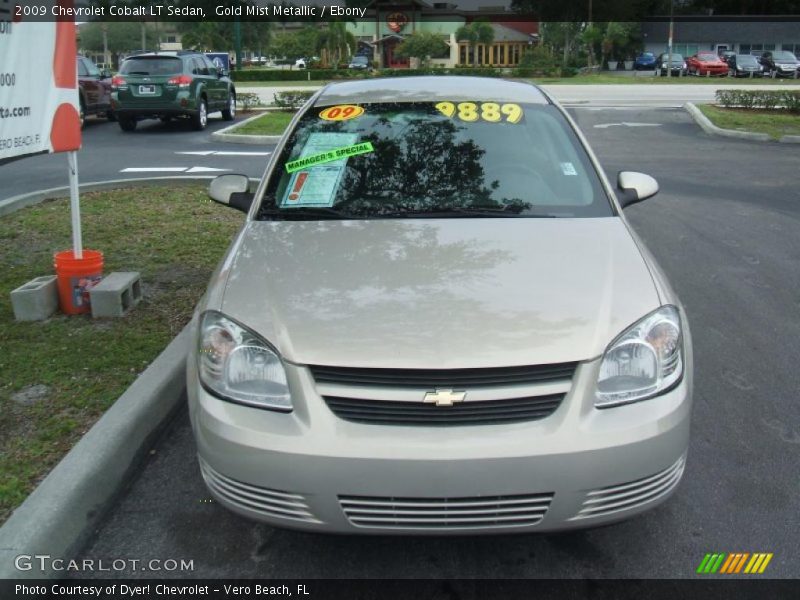 Gold Mist Metallic / Ebony 2009 Chevrolet Cobalt LT Sedan