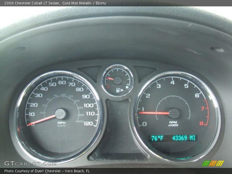 Gold Mist Metallic / Ebony 2009 Chevrolet Cobalt LT Sedan