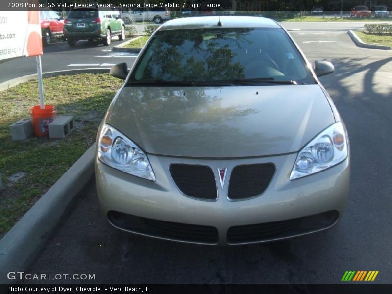 Sedona Beige Metallic / Light Taupe 2008 Pontiac G6 Value Leader Sedan